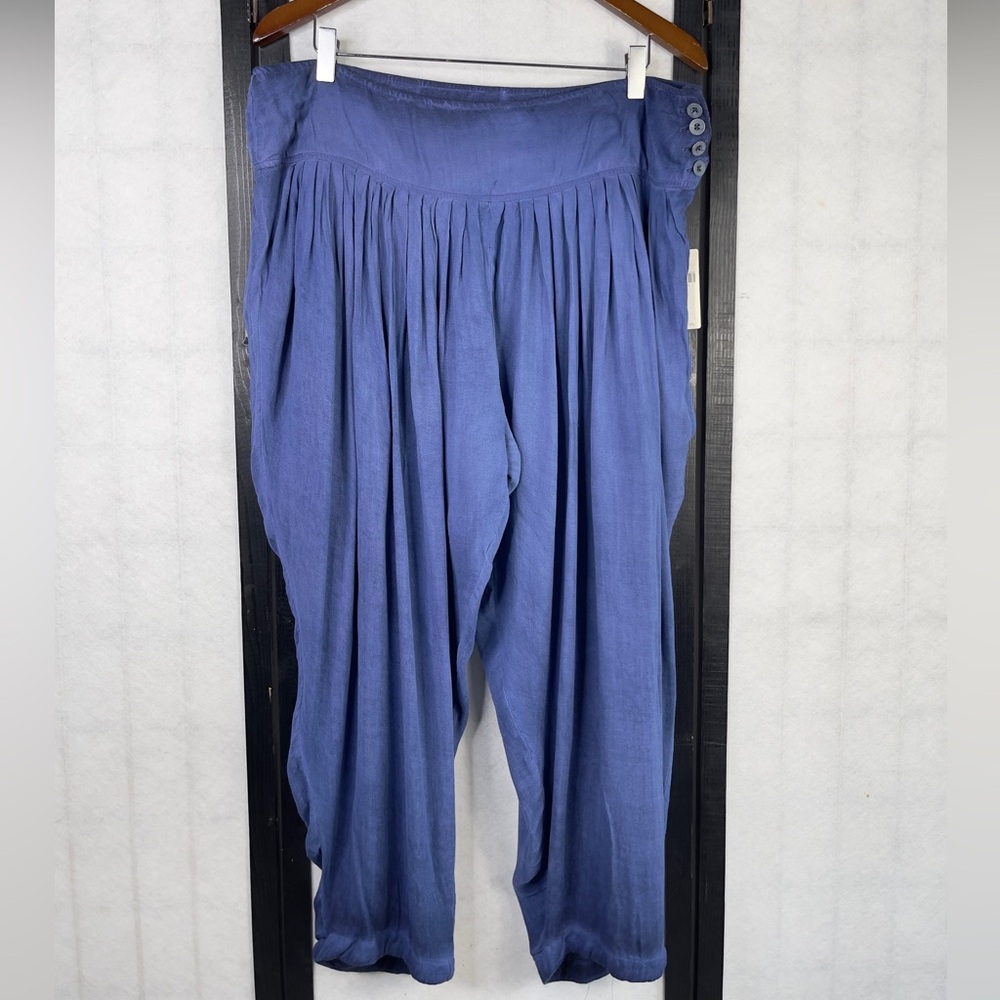 Anthropologie Blue Wide Leg Jumpsuit large
